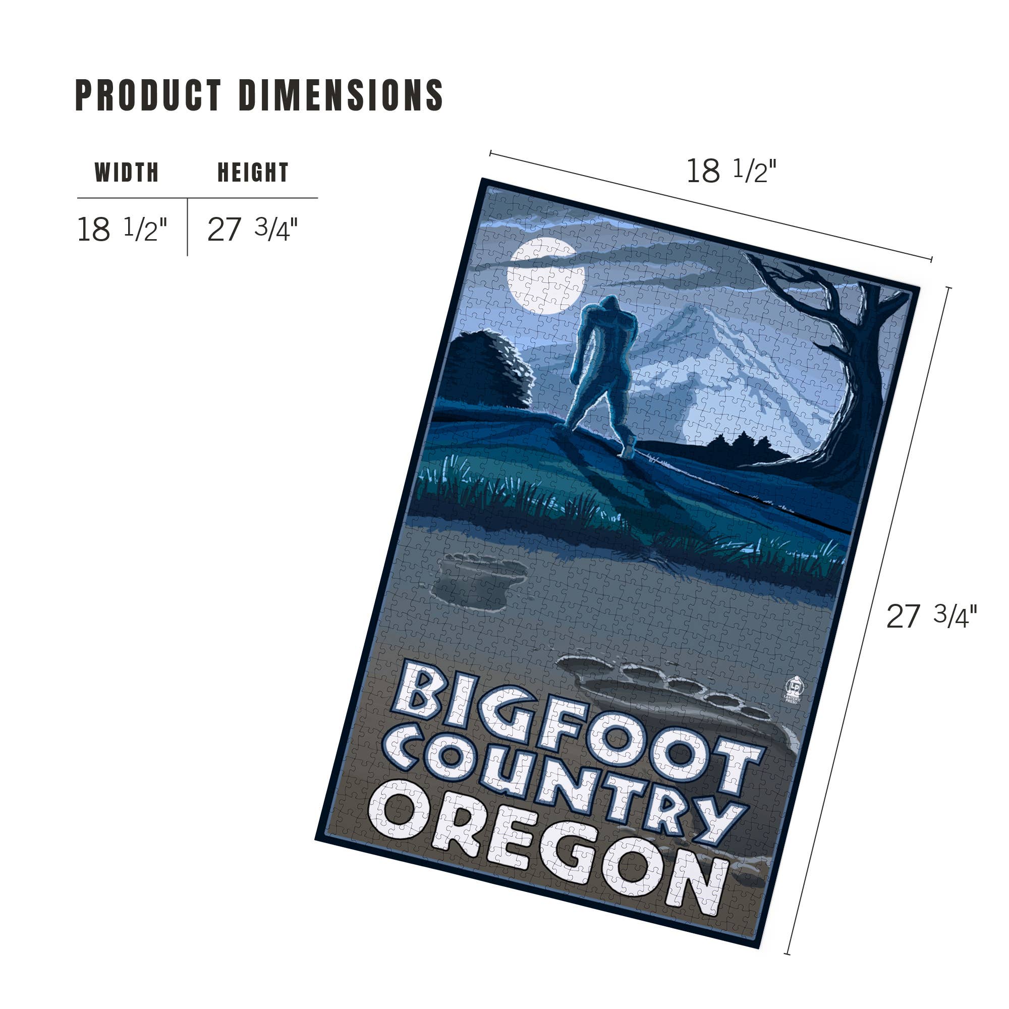 Lantern Press - Wholesale Puzzle - Adult - 1000 PIECE PUZZLE Oregon Bigfoot Country4