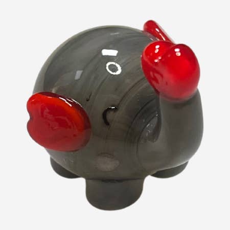 Portafortuna - Figurina in Vetro di Elefante Grigio per la vendita all'ingrosso da parte di Merry & Bright LLC