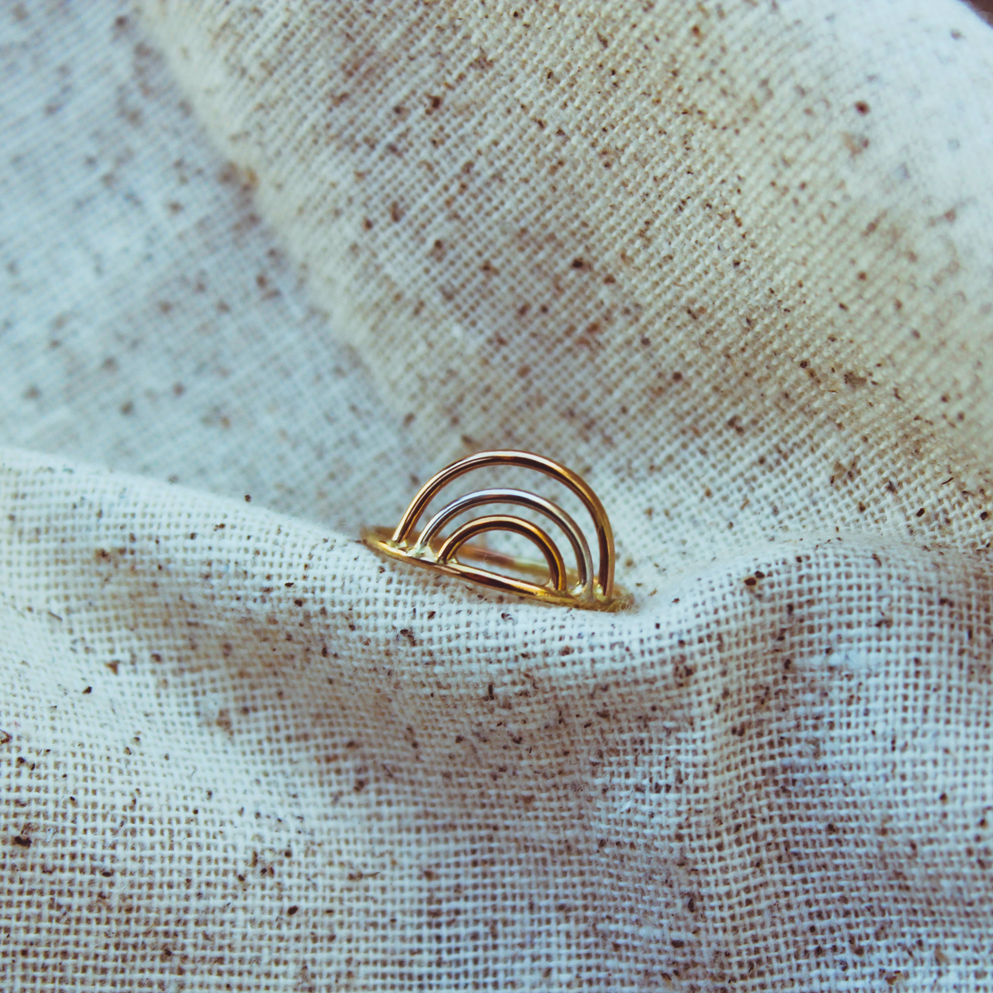 Everly Made - Vente Anneau/bague à empiler - Bague arc-en-ciel3