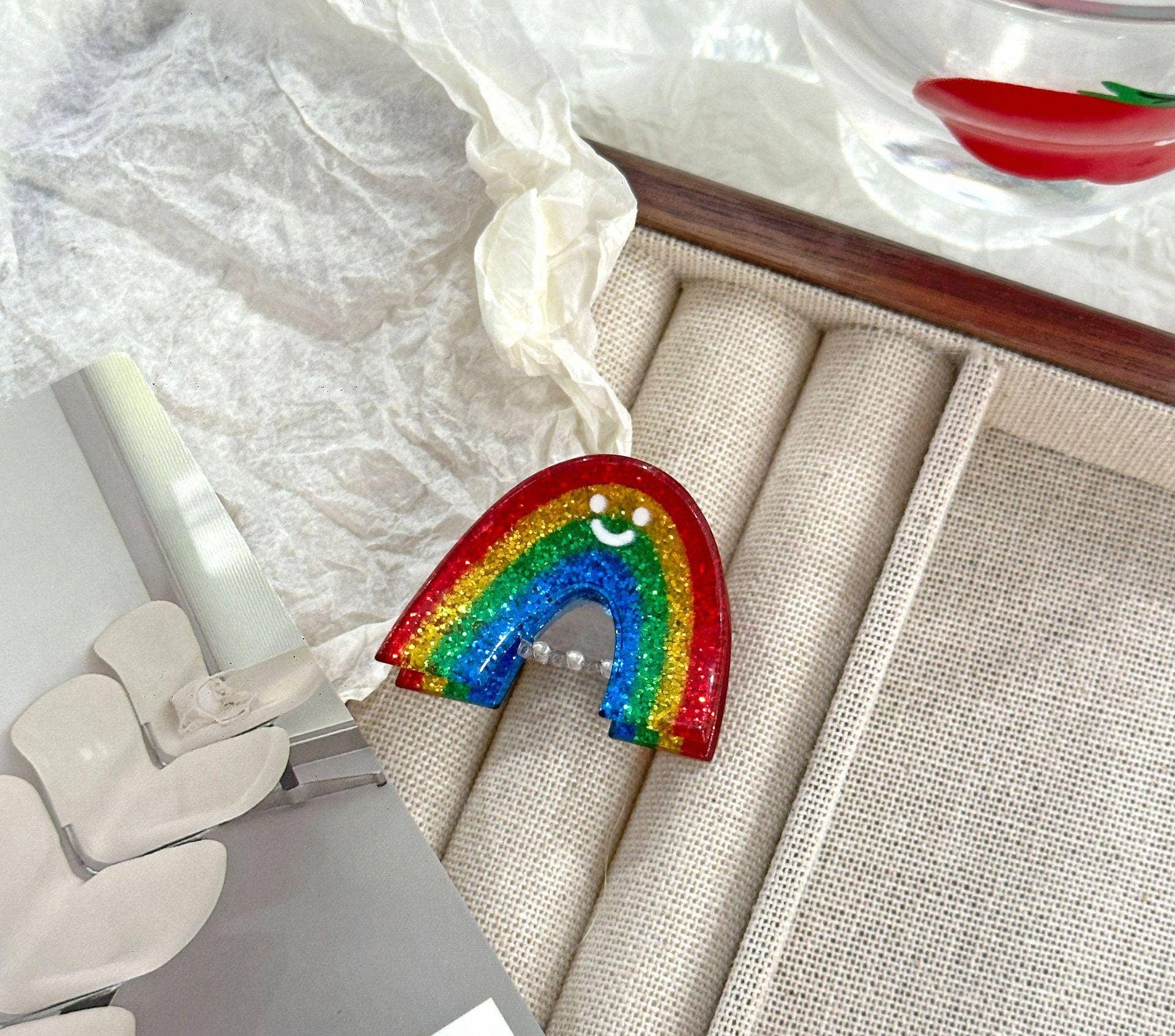 SoapElenGlen – Clips para cabelo - Mulher por atacado – Série de Pequenos Ganchos de Cabelo Nuvem Sol Céu Divertida4