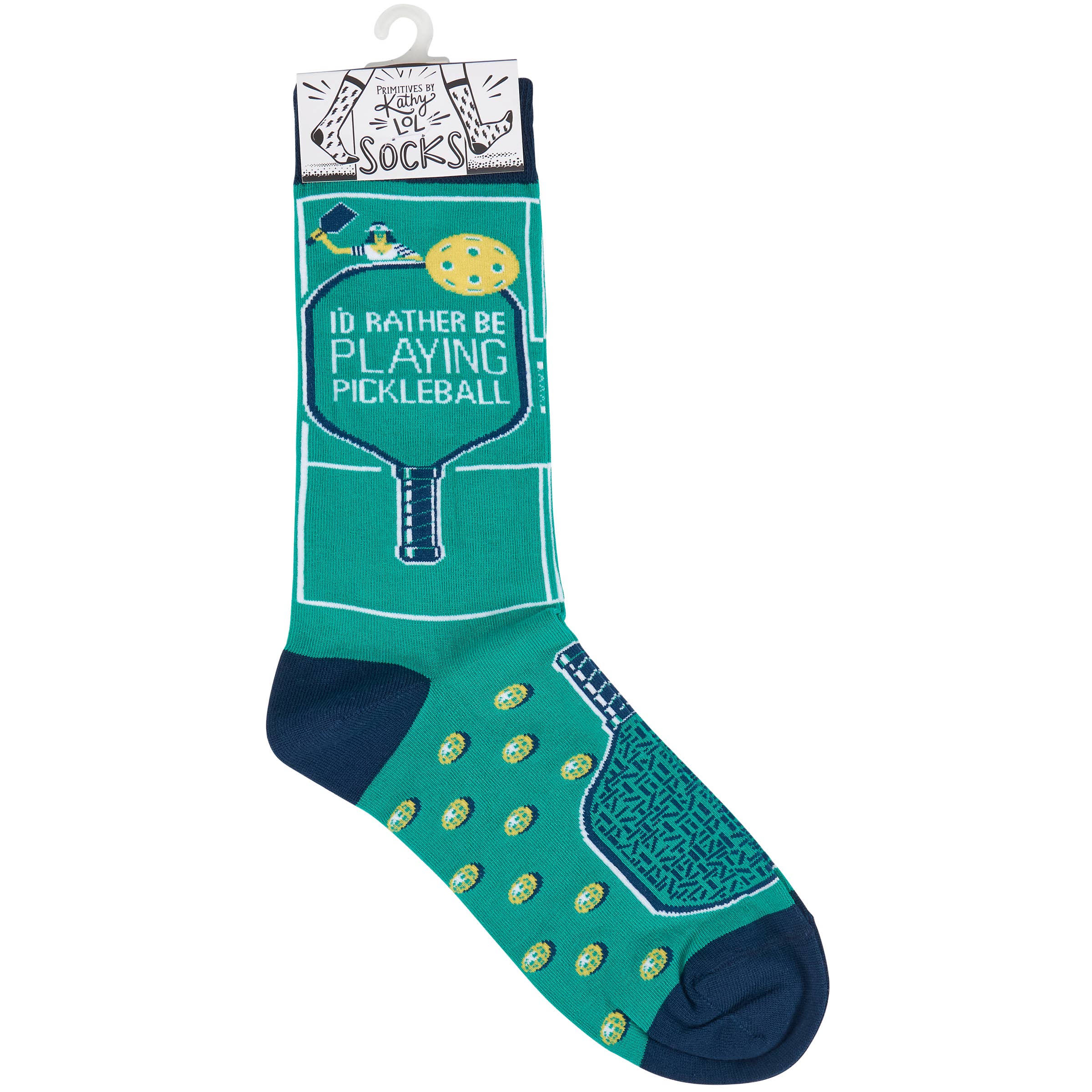 Primitives by Kathy - Wholesale Socks - Unisex - Rather Be Playing Pickleball Socks3