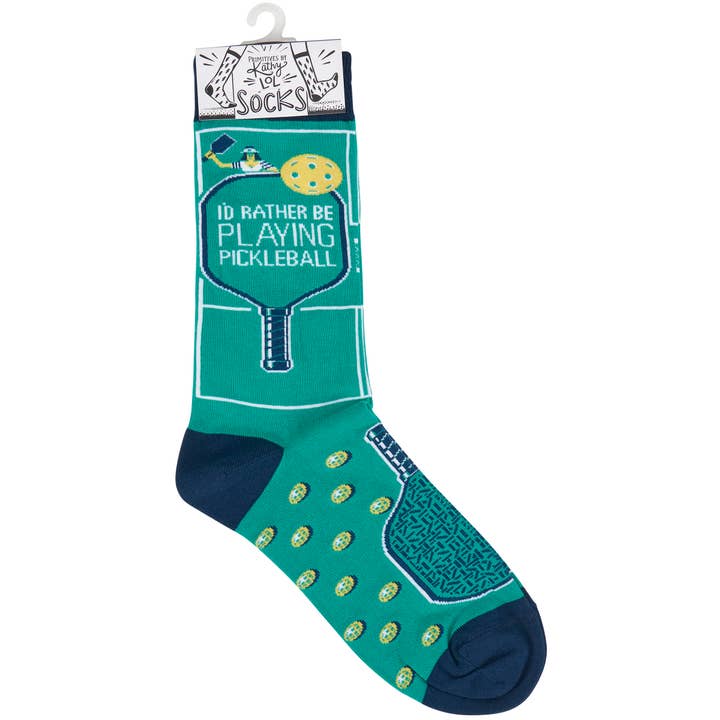 Primitives by Kathy - Wholesale Socks - Unisex - Rather Be Playing Pickleball Socks3