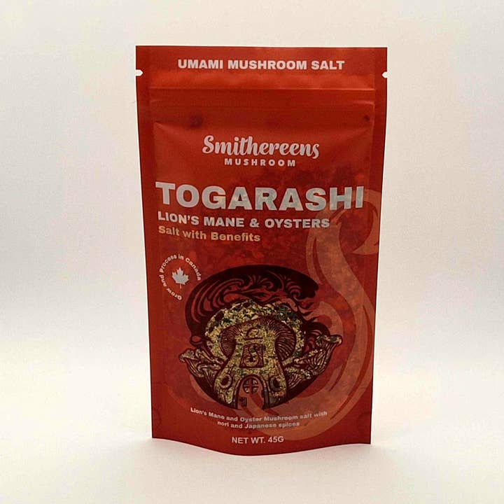 Sel à la crinière de lion et aux pleurotes - Togarashi pour la vente par Smithereens Mushroom