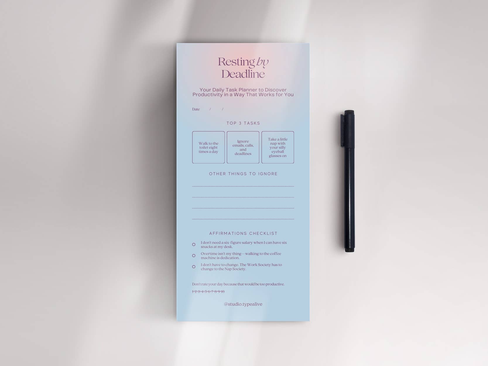 typealive - Wholesale Notepad - Notepad "narrow" / Resting1