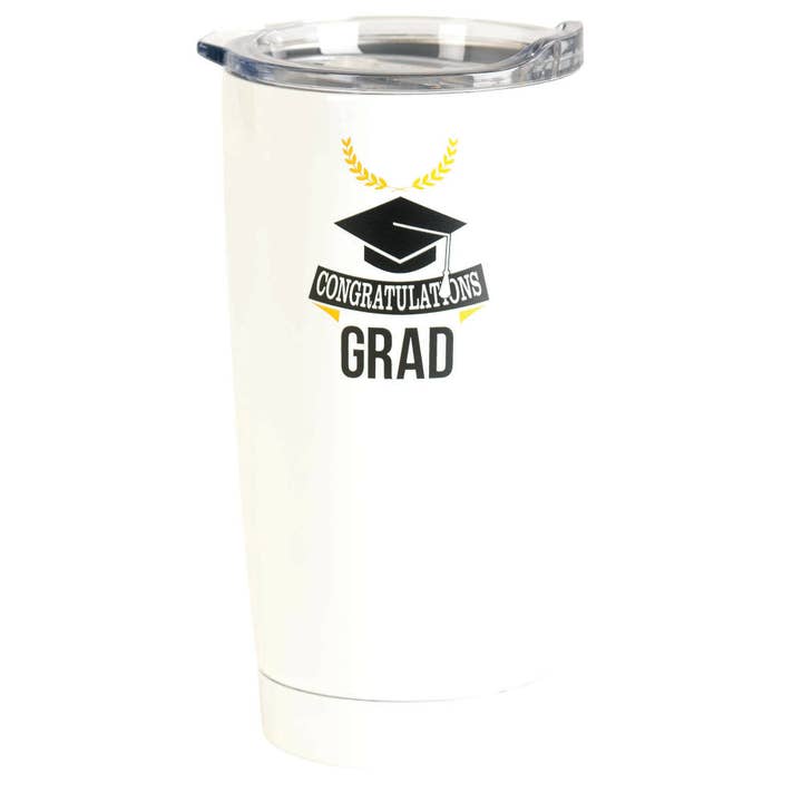Grad For I Know Stainless Steel Tumbler White 20 oz for wholesale by Magnolia