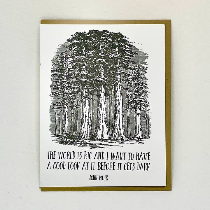 Big Wheel Press - Wholesale Everyday Greeting Card - The World is Big - John Muir0