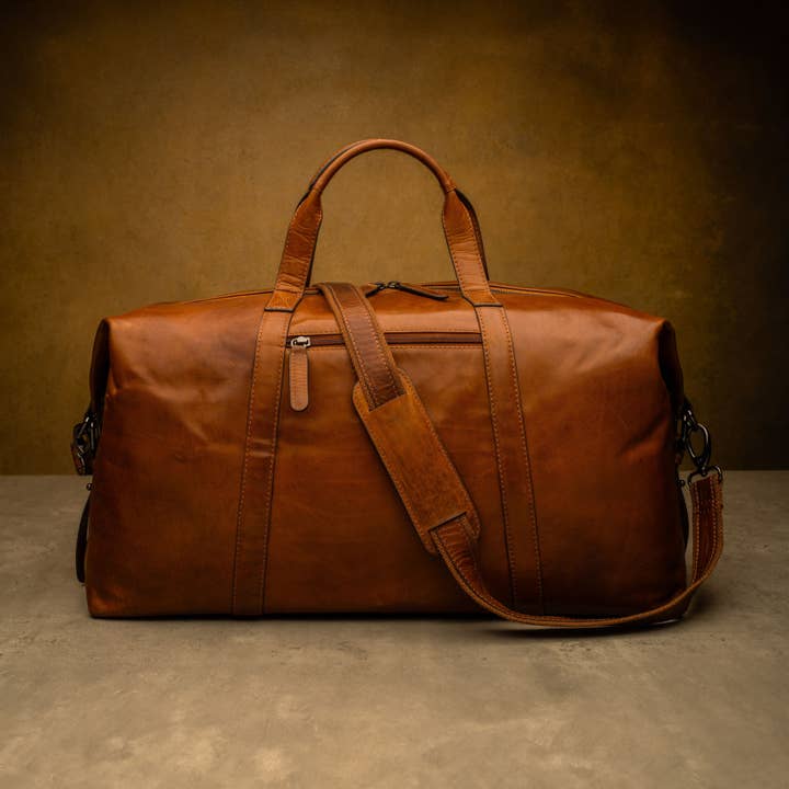 PISA Weekend Bag in Leather cognac for wholesale by TIME TO MARKET SWEDEN AB