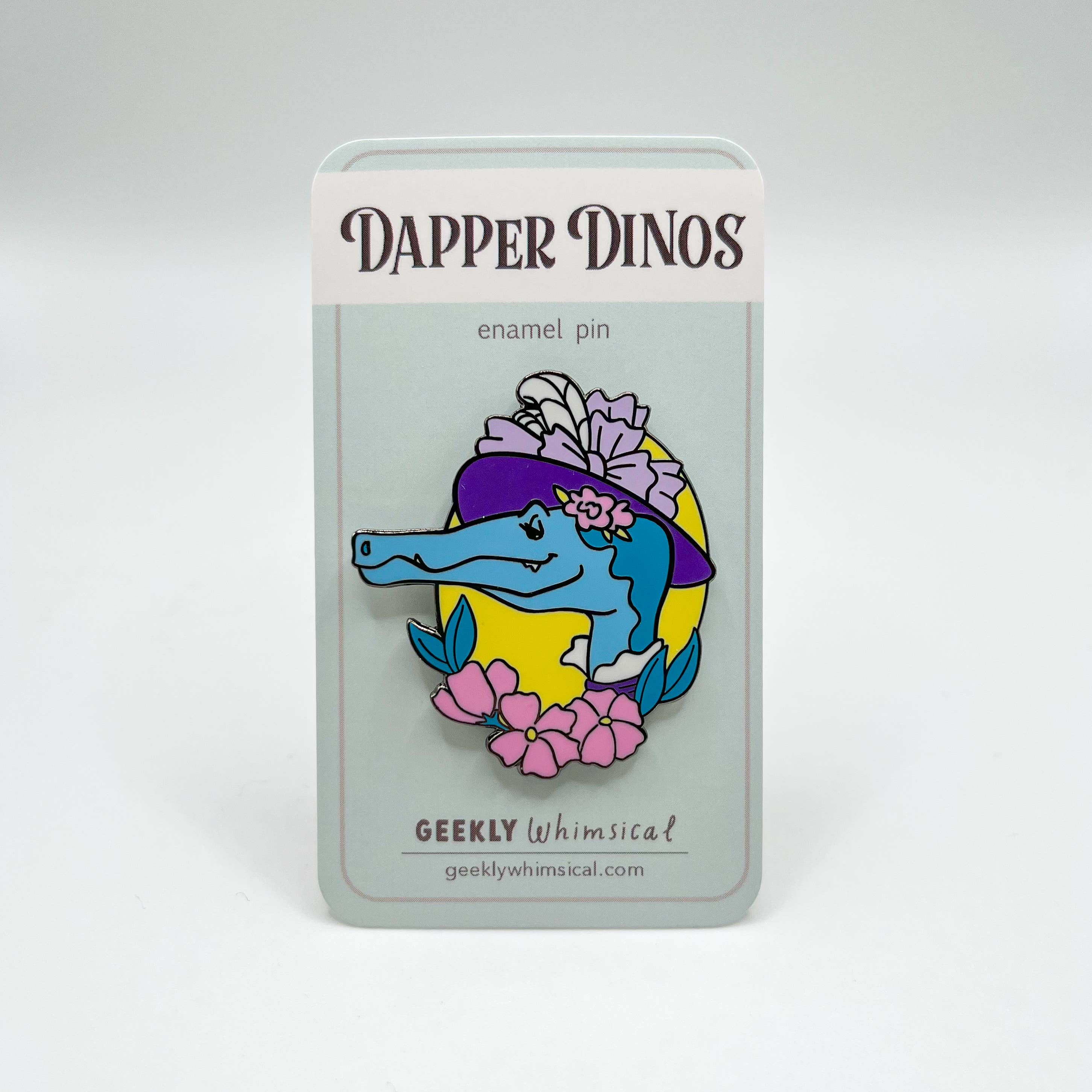Geekly Whimsical - Wholesale Lapel Pin/Button - Dapper Dinos - Lucinda Spinosaurus Enamel Pin1