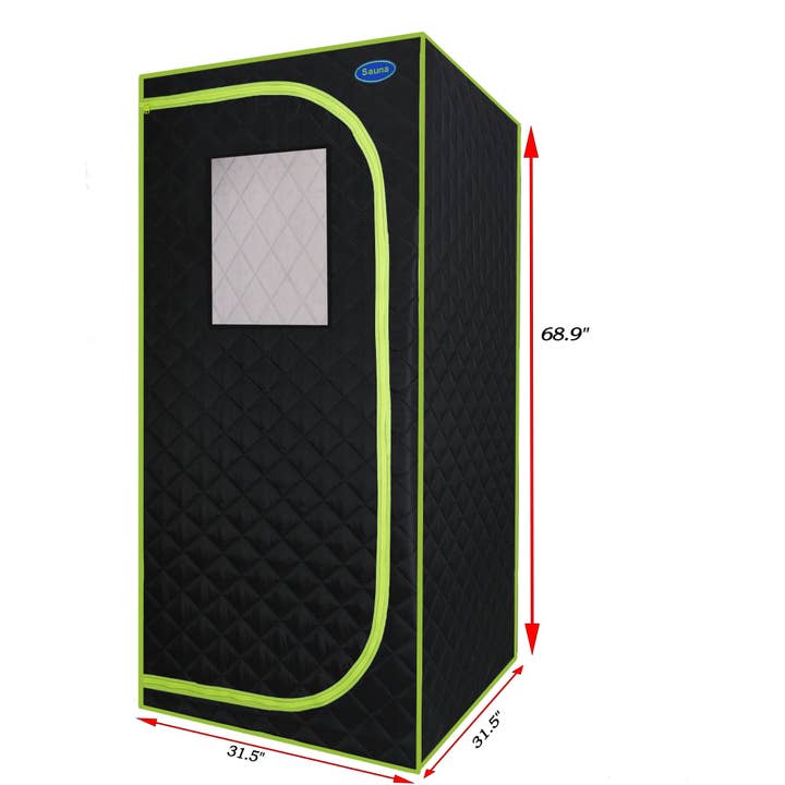 Orange County Decor - Wholesale Tent - Portable Plus Type Full Size Far Infrared Sauna Tent. Spa, Detox ,Therapy And Relaxation At Home.Larger Space,Stainless Steel Connector Easy To Install, With Fcc Certification Black Black Polyester12