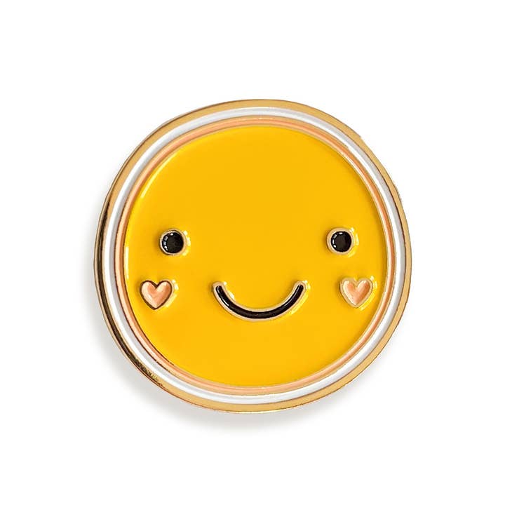 Night Owl Paper Goods - Wholesale Lapel Pin/Button - Smiley Enamel Pin