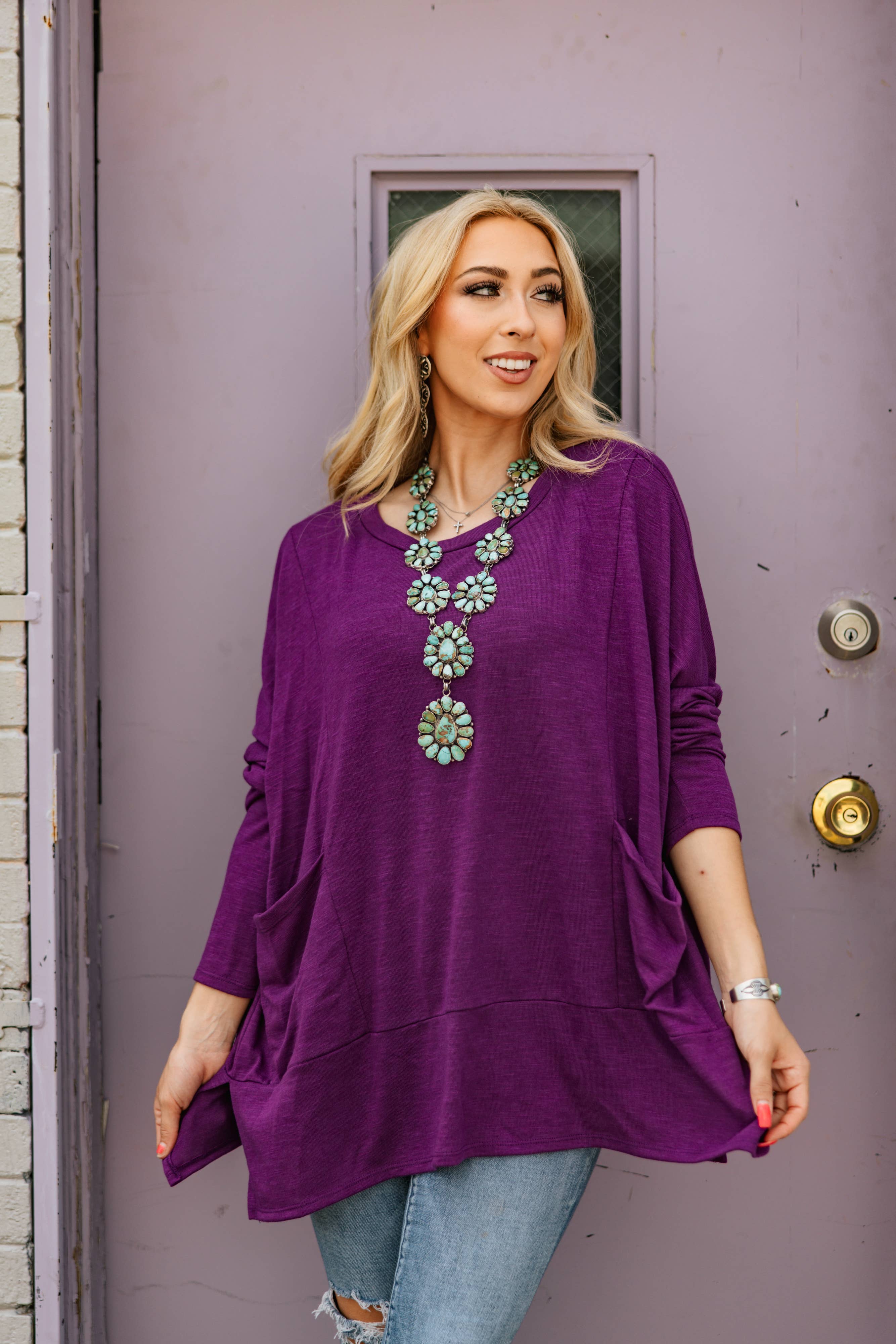 Dear Scarlett - Wholesale Tunic - Women's - Casual Cotton Long Sleeve Top3