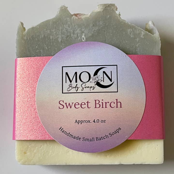 Zoete berkenzeep voor wholesale door Moon Body Soaps LLC