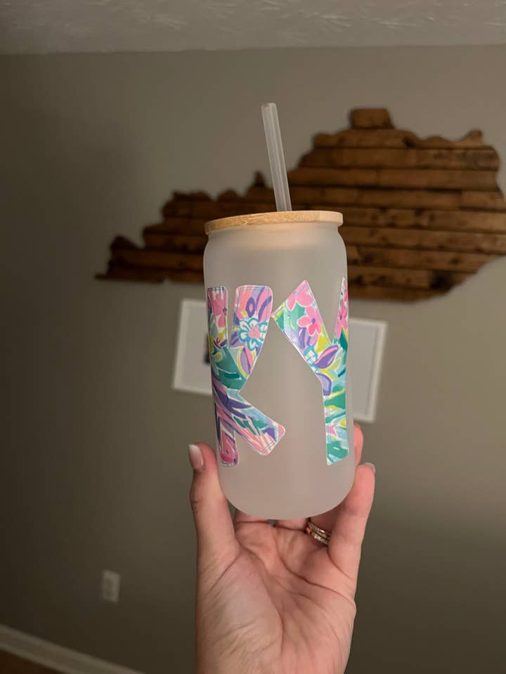 Floral KY Tumbler for wholesale by Perfectly Pressed KY