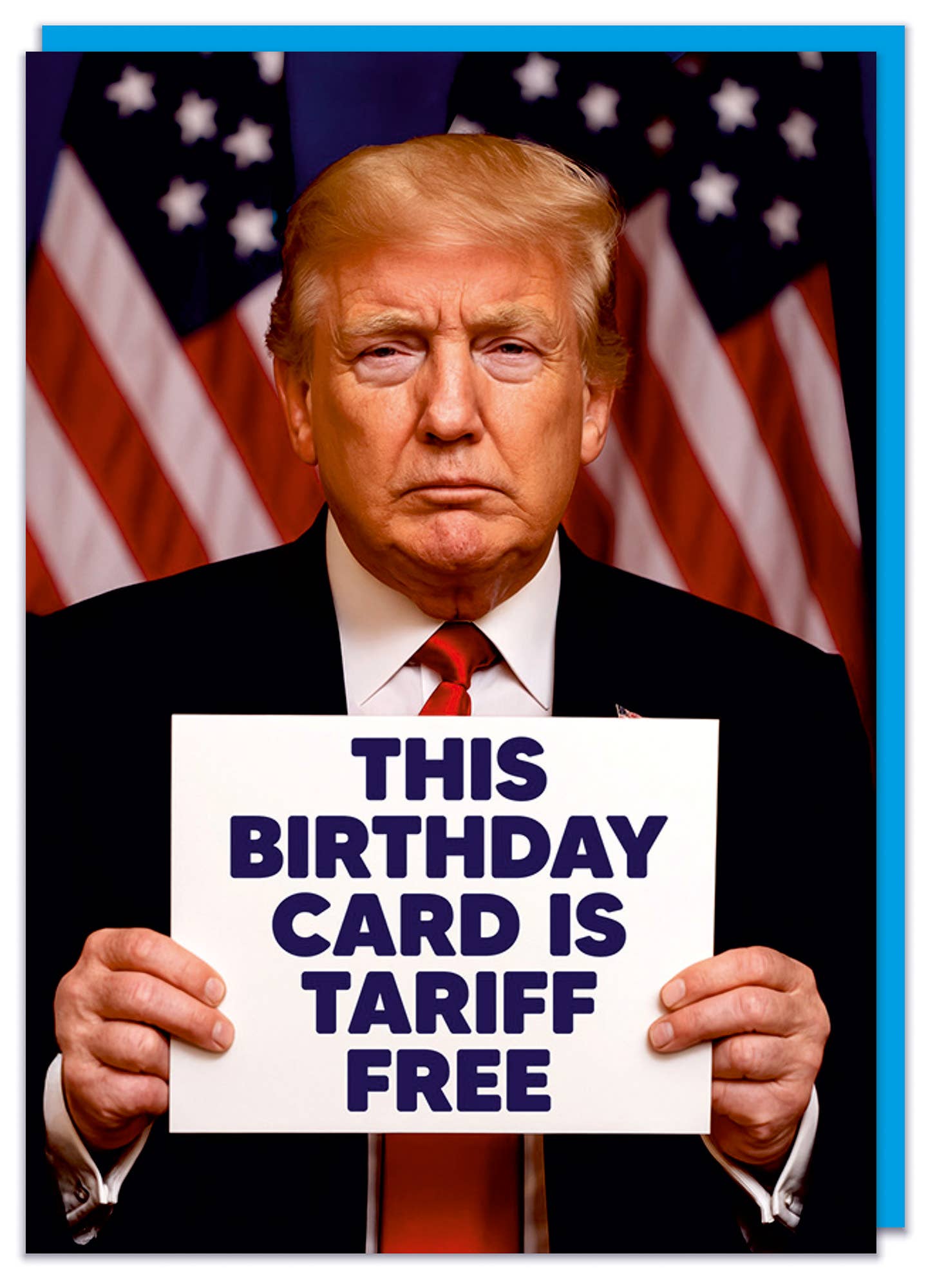 Dean Morris Cards – wholesale Birthday card – Donald Trump Tariff Free Greeting Card1