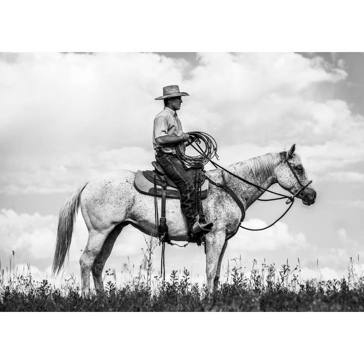 Cowboy et les nuages pour la vente par Laurie Childs Photography