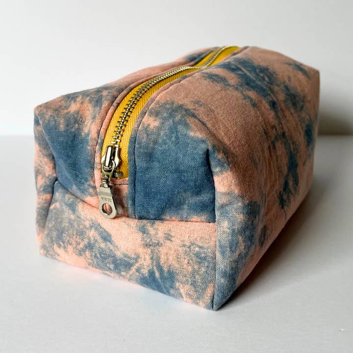 The Materials Design Co. - Wholesale Toiletry Bag - Women's - Boxy Toiletries Bag - Peach - Botanically Dyed0