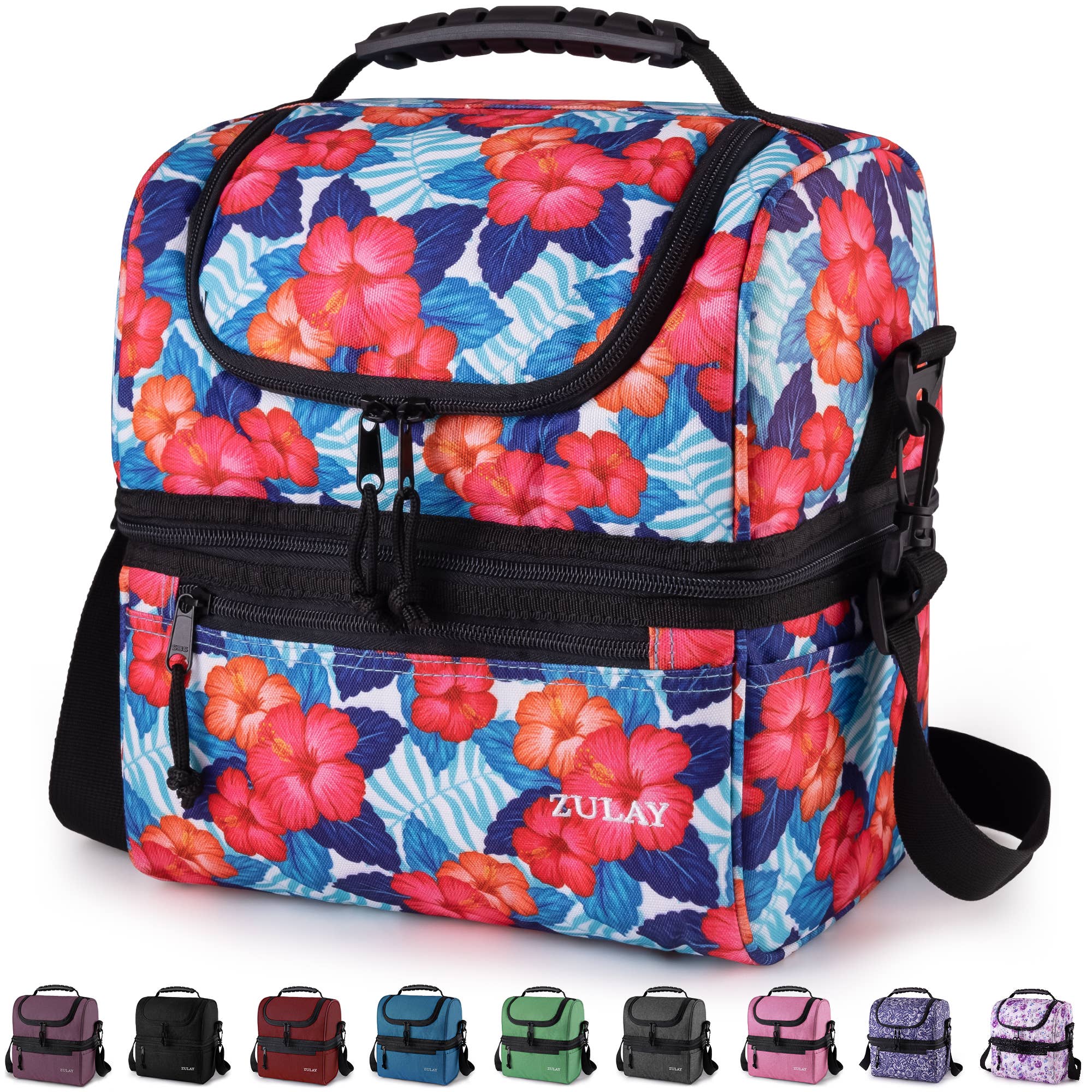 Zulay Kitchen - Wholesale Lunch Bag/Box - 2-Compartment Insulated Lunch Bag – Cooler for Men & Women14