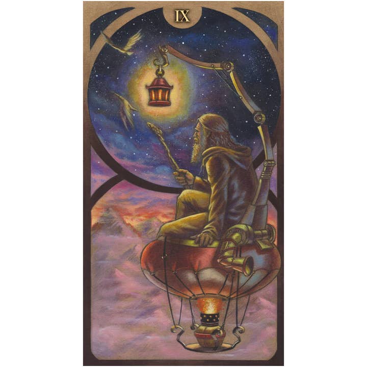 Cardshouse – Cartas de tarô por atacado – Cartas de tarô Steampunk Art Nouveau Lo Scarabeo3