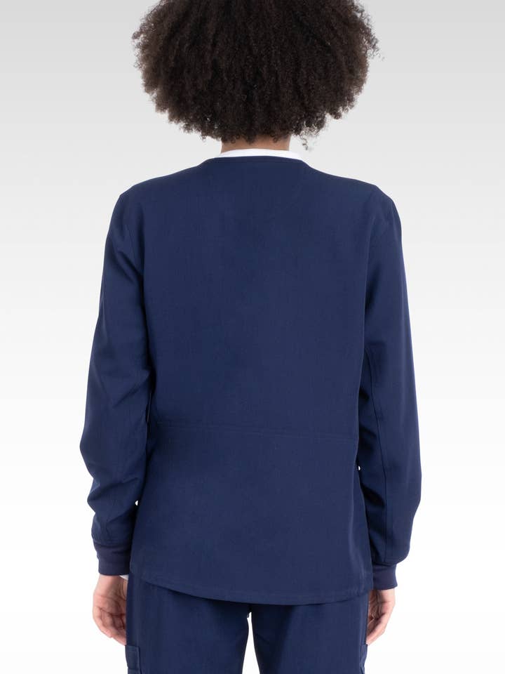 Aura Naturale - Wholesale Healthcare Uniform - Women's - Tana Women Round Neck Zipped Scrubs Jacket 4 Pockets (17050)2