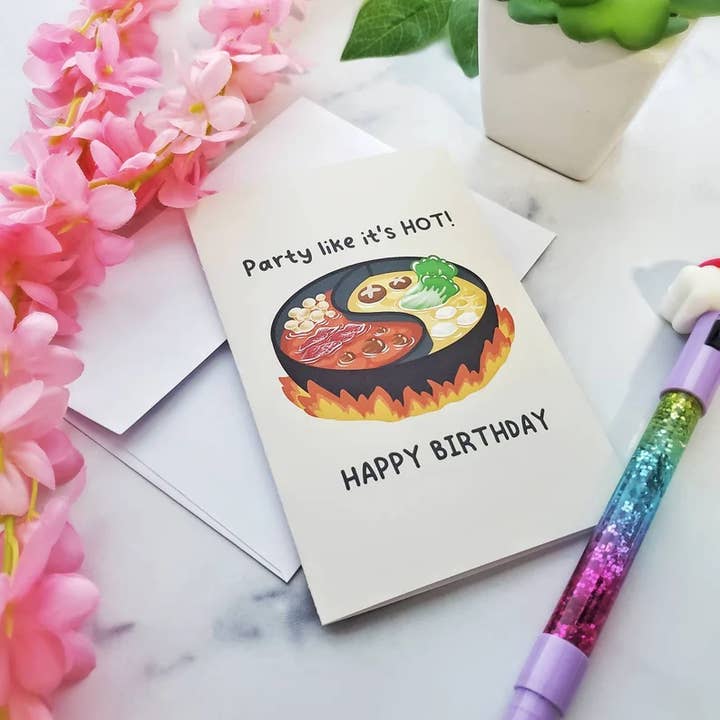 Muijistudio - Wholesale Birthday Card - Hot Pot Birthday Card, Hot Pot Card, Asian food lover1