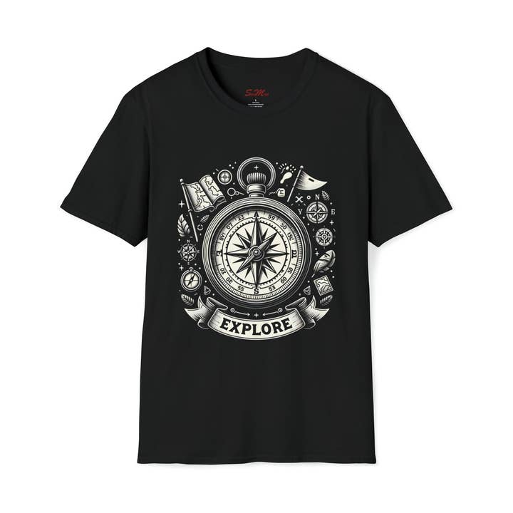 EXPLORAR T-Shirt Unisexo Softstyle por atacado de StickMuze