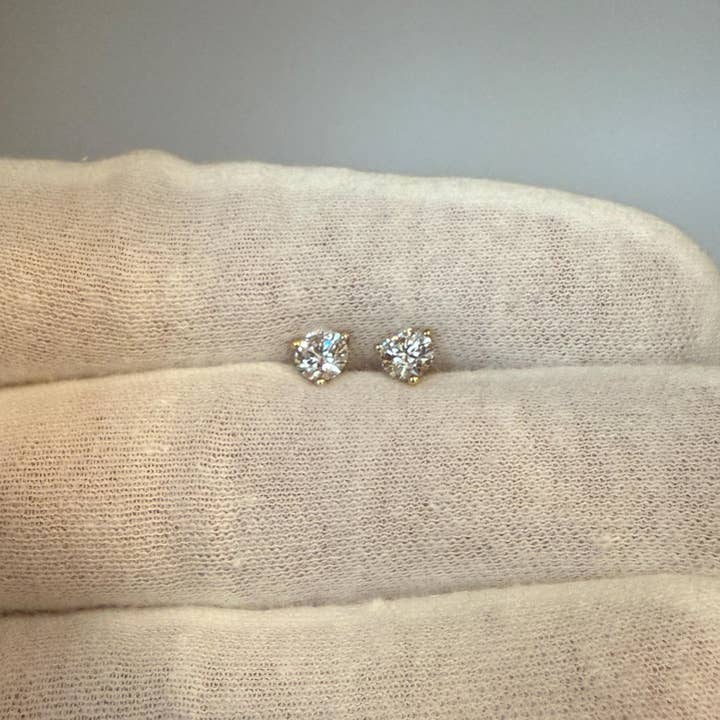 Elegant Jewels LLC - Wholesale Stud/Post Earrings - 1 CTW Round Lab Grown Diamond Stud Earrings 14K Gold
3