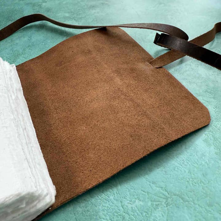 The Natural Paper Company - Wholesale Notebook - A5 Landscape Handmade Leather Notebook - Dark Brown4