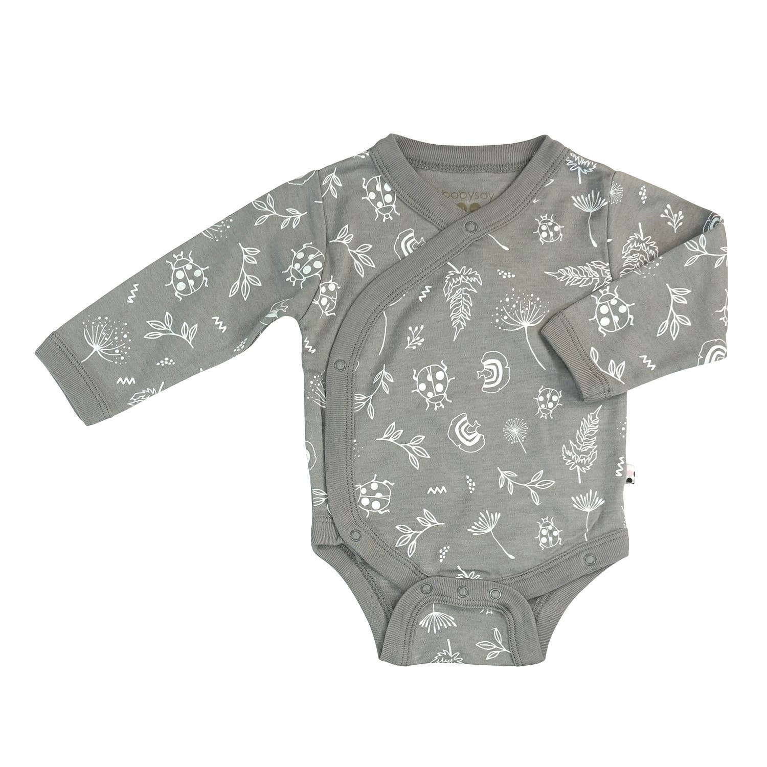 babysoy Inc - Wholesale Bodysuit (Non-Footed) - Baby - Organic Pattern Long Sleeve Kimono Bodysuit/Onesie1