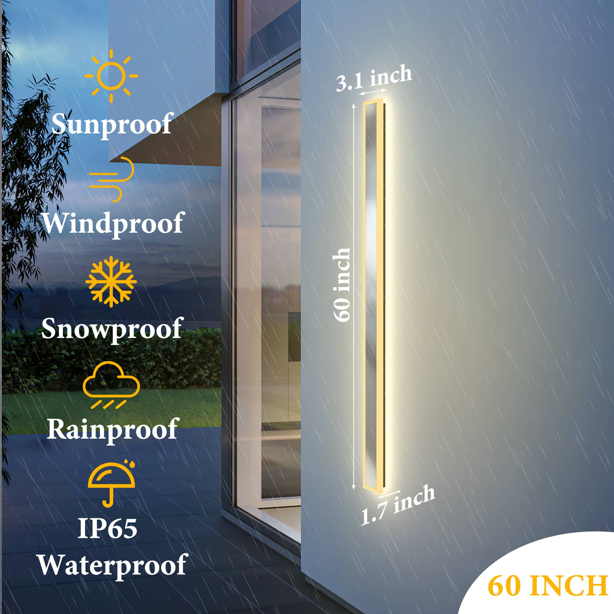EP Design Lab - Wholesale Outdoor/Lawn Light - Set of 2 RGBW Outdoor Waterproof Rectangle Wall Light18