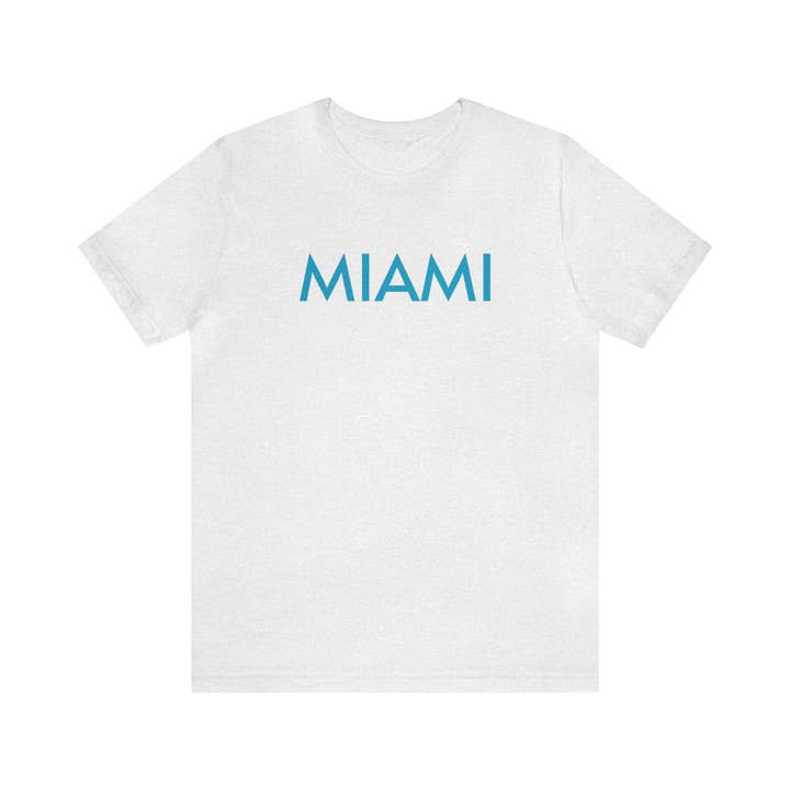 Miami, Minimalist Unisex Jersey Short Sleeve Tee, various colors, Miami FL by Art Essential for wholesale by Art Essential