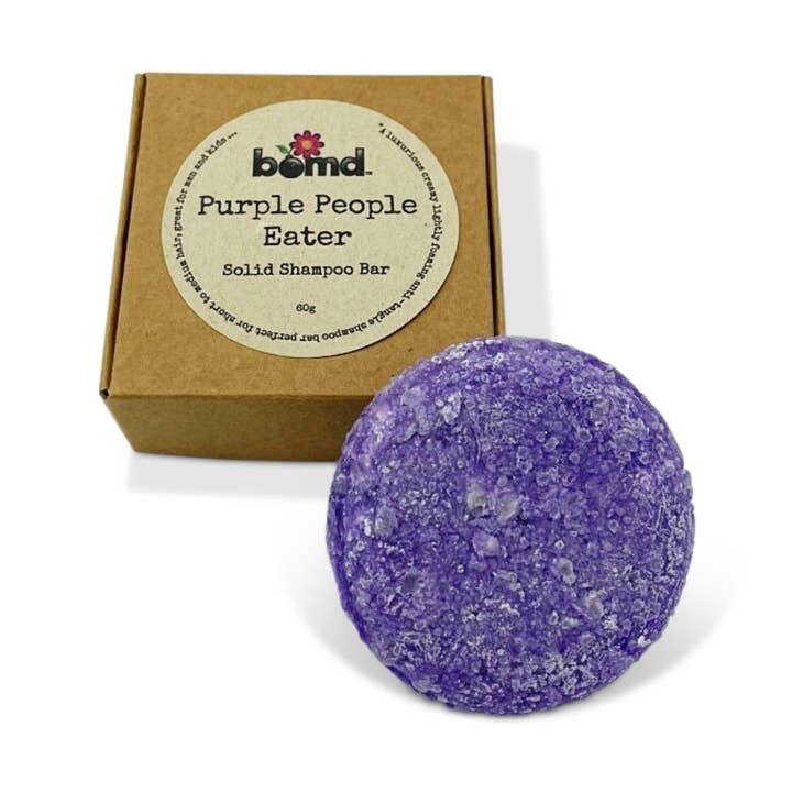 Purple People Eater Solid Shampoo Bar up to 80 Washes for wholesale by Bomd