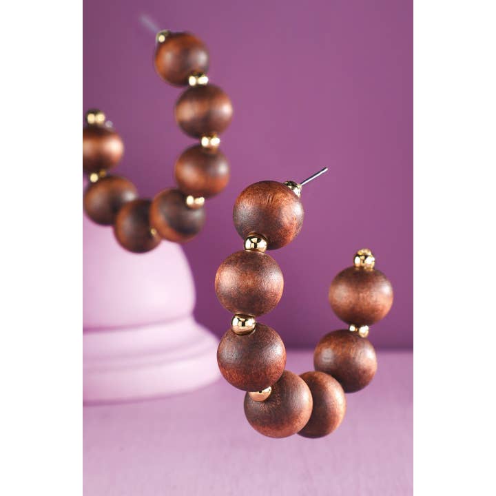 Urbanista - Wholesale Hoop Earrings - Beaded Open Hoop Earrings7