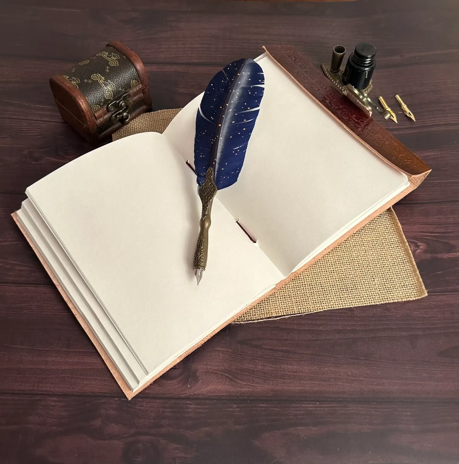 R K Handicrafts and Exporters - Wholesale Journal/Diary - 7 Chakra Leather Journal Chakra Stones Meditation1