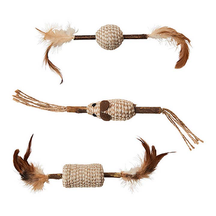 King Wholesale Pet Goods - Wholesale Pet Toy - Cat - Ethical/Spot Silver Vine Cord/Stick Cat Toy