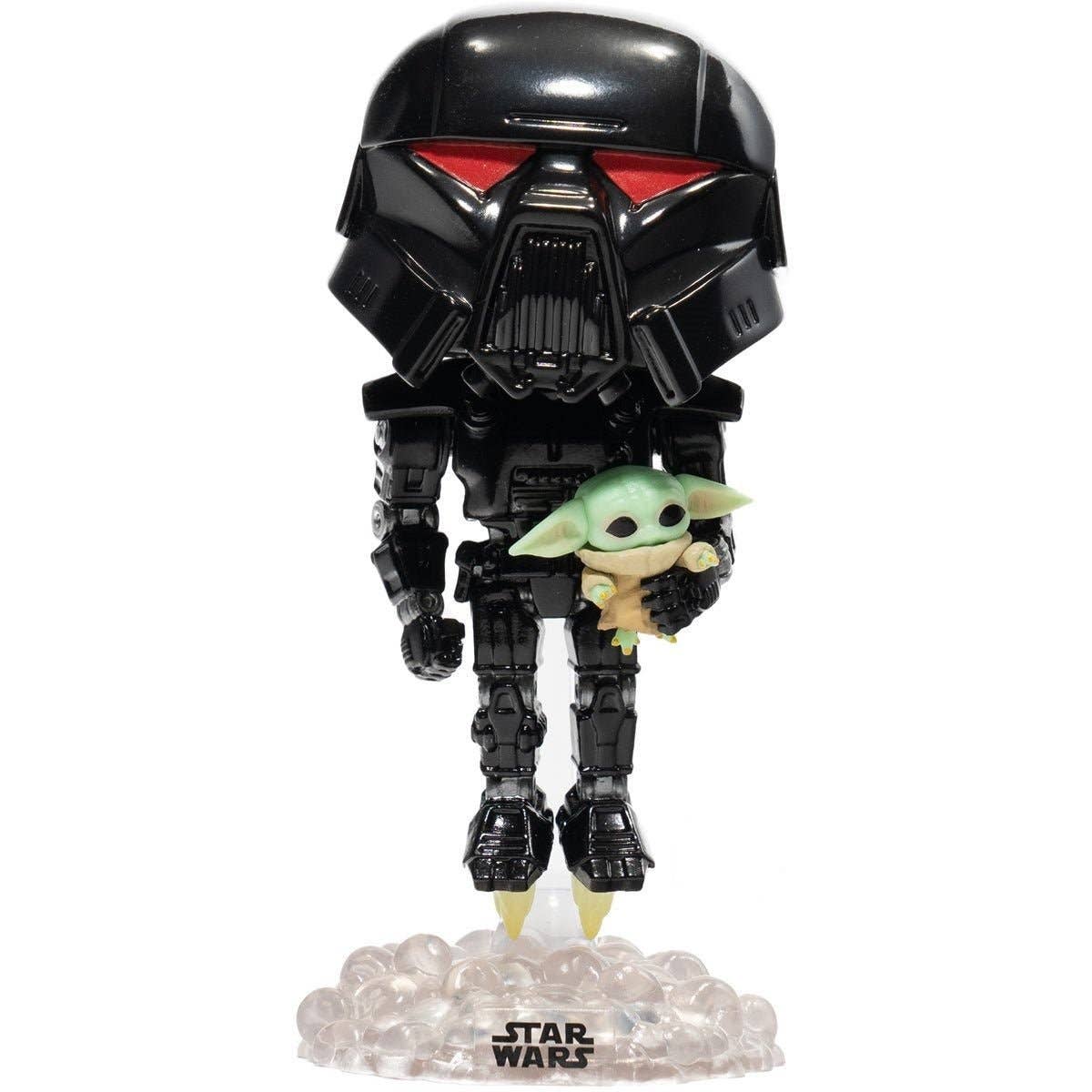 Fundom - Vente Figurine – enfant - Funko Pop! Star Wars : The Mandalorian Dark Trooper avec Grogu Glow-in-the-Dark Figurine en Vinyle Exclusive Entertainment Earth4