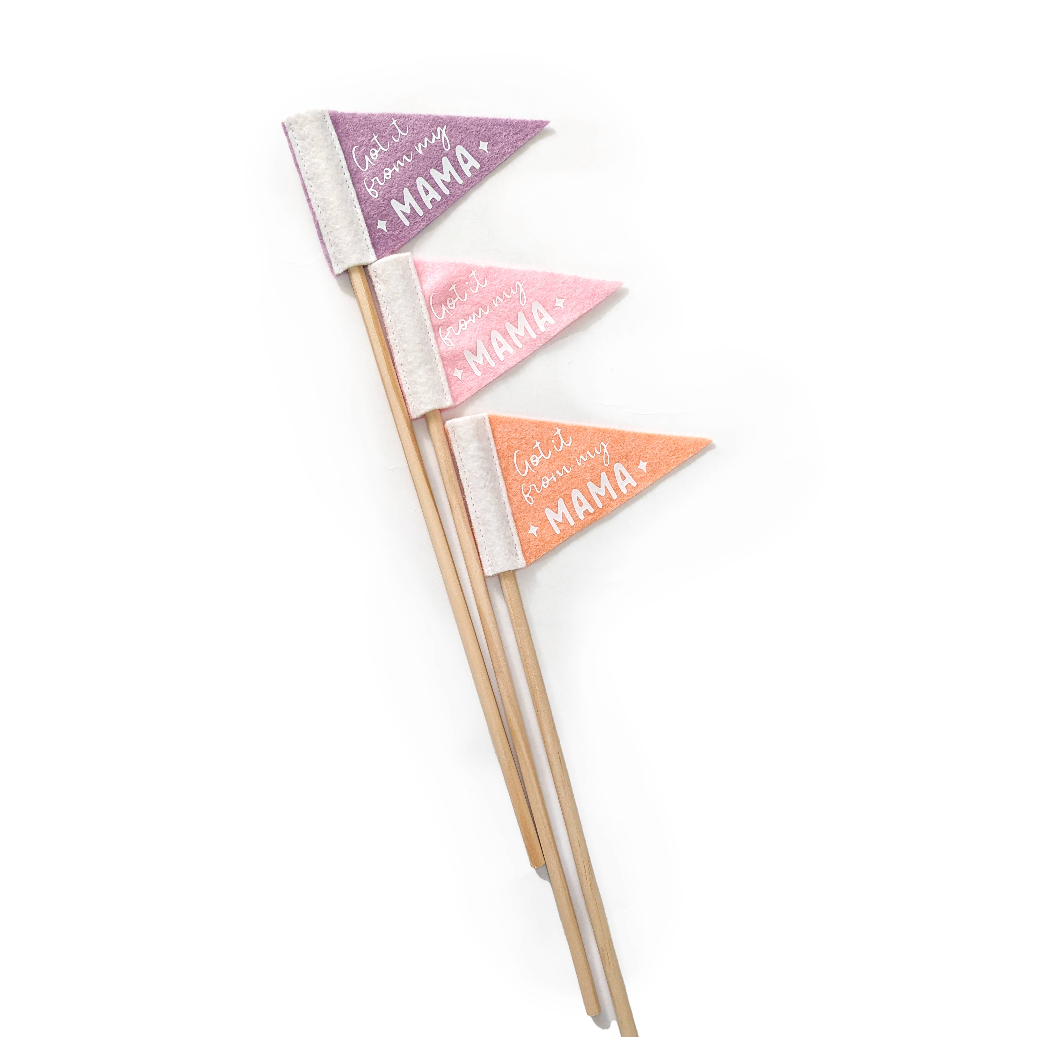 Pennant For Your Thoughts - Wholesale Flag - Mother's Day Tiny Flag Pennant | Wool Blend, Handmade in USA5