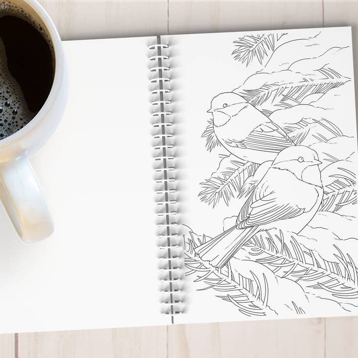 The Snow Finch - Wholesale Colouring book – Adult - Arctic Alaska Art Coloring Book5