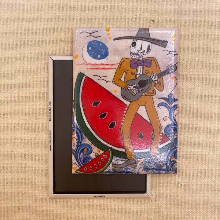 Tesoros Trading Company – Engroshandel Magnet – Sandia Guitar Man Magnet, USA1