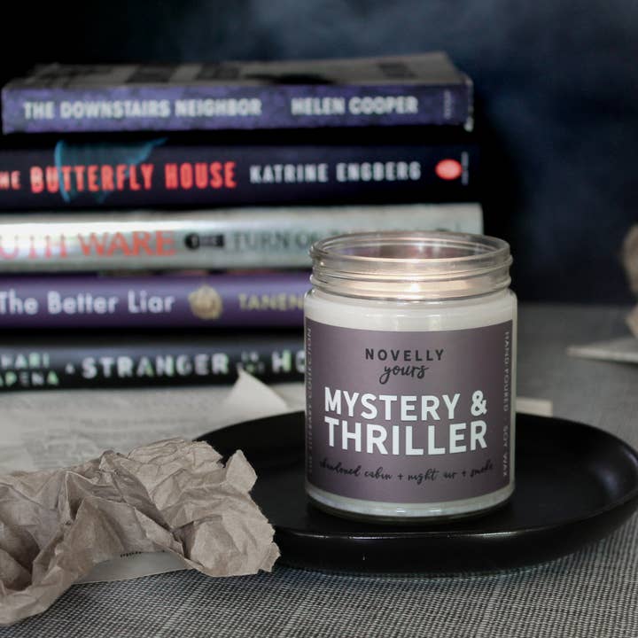 Novelly Yours - Wholesale Jar/Filled Candle - Mystery & Thriller candle | Suspense Themed Bookish Scent1