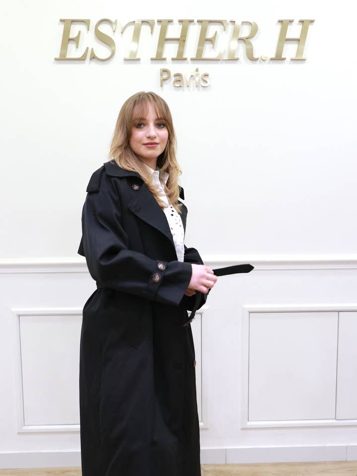 Long oversized trench coat for wholesale by ESTHER.H PARIS