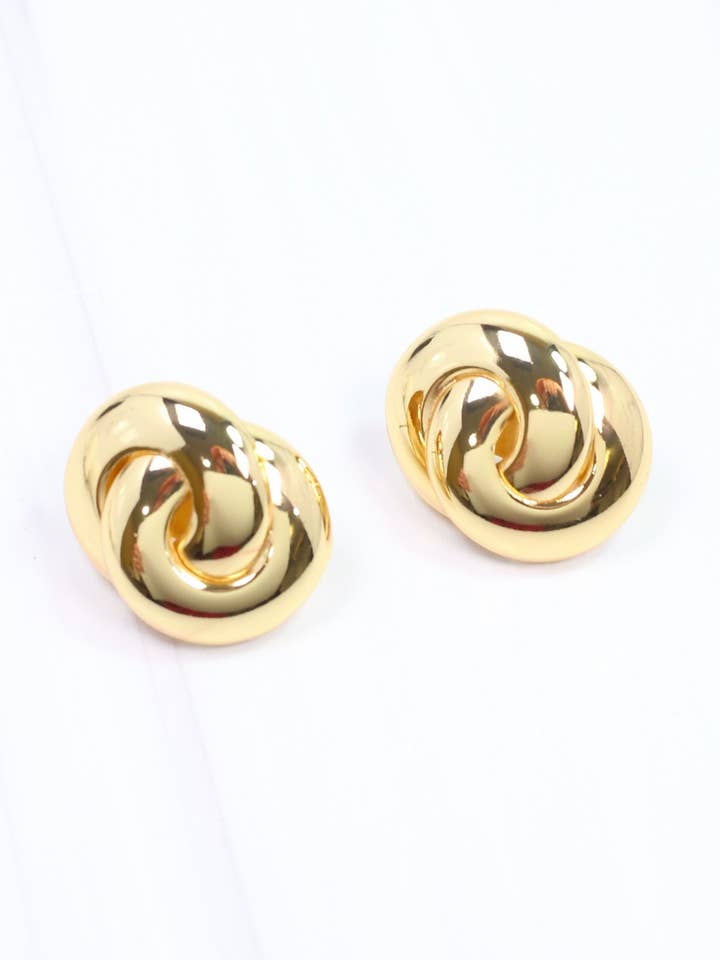 Rhett Earring Gold for wholesale by Caroline Hill