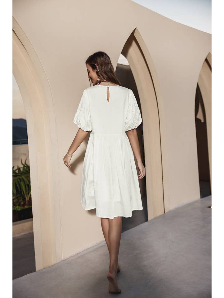 Frieeah - Vente Robe – femme - Cathy | Robe cintrée et évasée en lyocell avec poches
