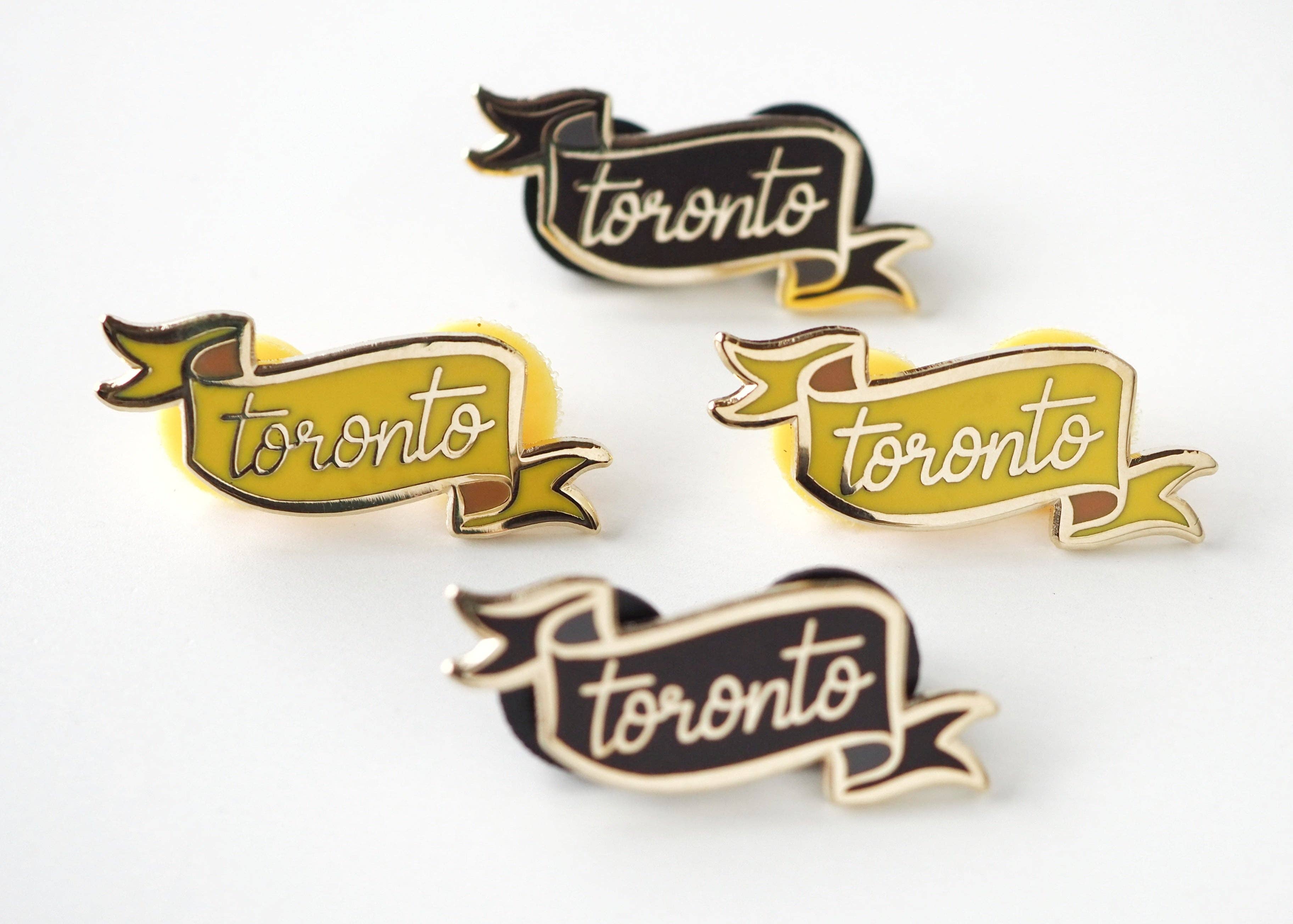 LanaBetty - Wholesale Lapel Pin/Button - Toronto Banner - Lapel Pin - Yellow2