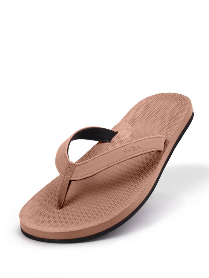 Women's Flip Flops Eco Recycled Soles Fall Footwear - Rust for wholesale by Indosole