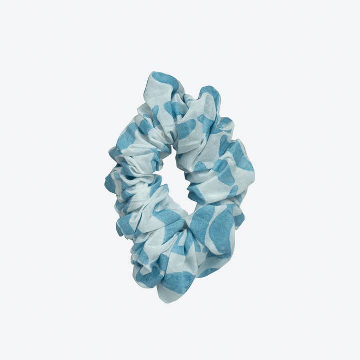 Scrunchie in Blue Wave Print for wholesale by JOYN