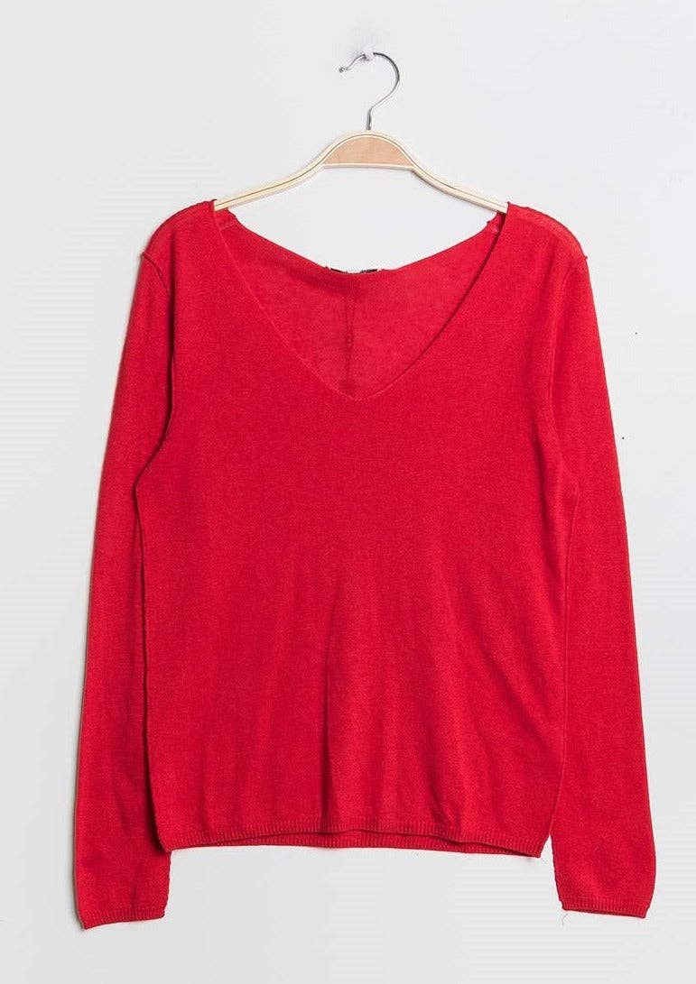 jw.atelier - Wholesale Knit Sweater - Women's - Cashmere silk V-neck sweater11