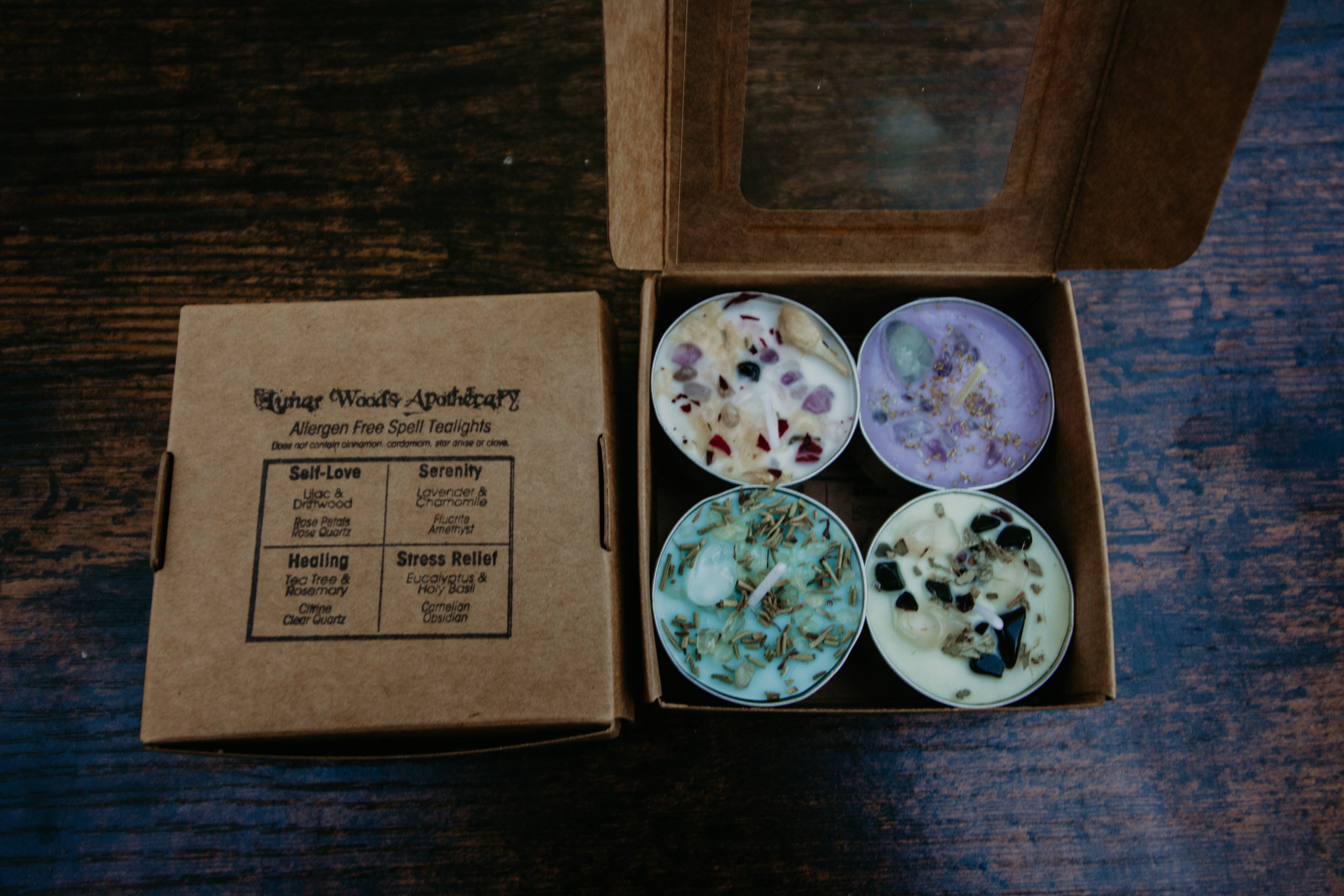 Lunar Woods Apothecary - Wholesale Tea Light Candles - Solstice Tealight Candle Set – Self-Love, Healing, Calming, Stress-Relief4