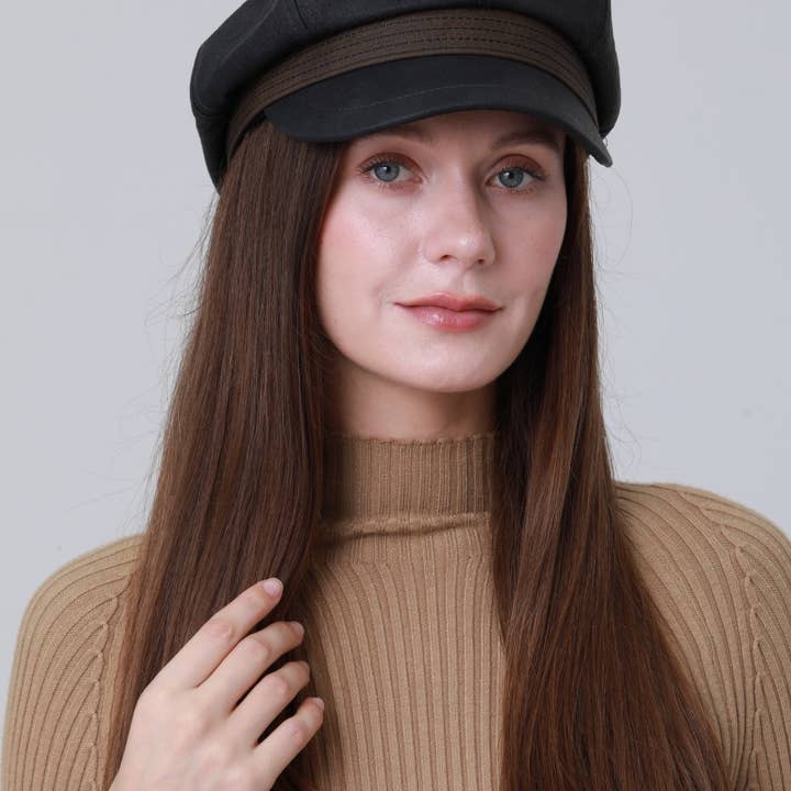 Leto Accessories - Wholesale Newsboy/Schoolboy Hat - Women's - Classic Military Officer Cap – Vintage Lieutenant Hat5
