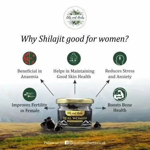 Oils and Herbs UK – Engroshandel Kosttilskud og vitaminer – Real Women Harpiks - Ren Himalaya Shilajit Kosttilskud1