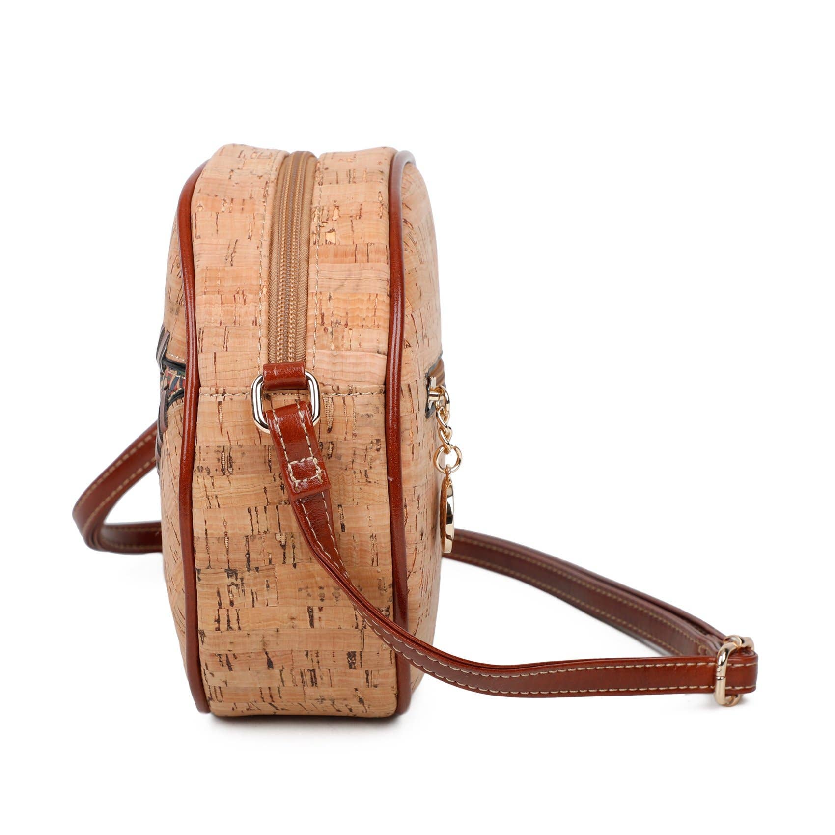 Superbia - Wholesale Crossbody Bag - Women's - Small Round Shape Cork Bag -58873